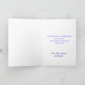 Happy Passover Card mit Star of David und Blume Karte (Innenseite)