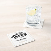 Happy Passover | Einfach traditionelles Schwarz & Rechteckiger Pappuntersetzer (Vor Ort)