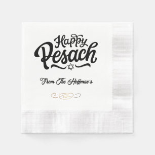 Happy Passover Einfach traditionelles Schwarz & Serviette