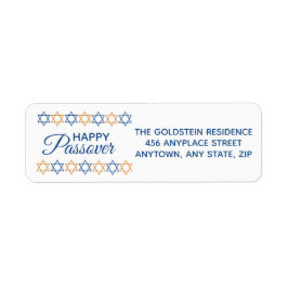 Happy Passover Elegant Blue und Gold Star von Davi
