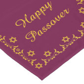 Happy Passover Fuchsia Pink Kurzer Tischläufer (Ecke)