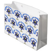 Happy Passover Große Geschenktüte (Rückseite Schrägansicht)