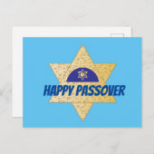 Happy Passover Grußkarte Feiertagspostkarte (Vorne/Hinten)