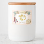 Happy Passover Holiday Kosher Pesach Seder Lebensmitteletikett (Vorderseite)