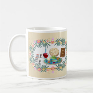 Happy Passover Holiday Pesach Seder Kaffeetasse