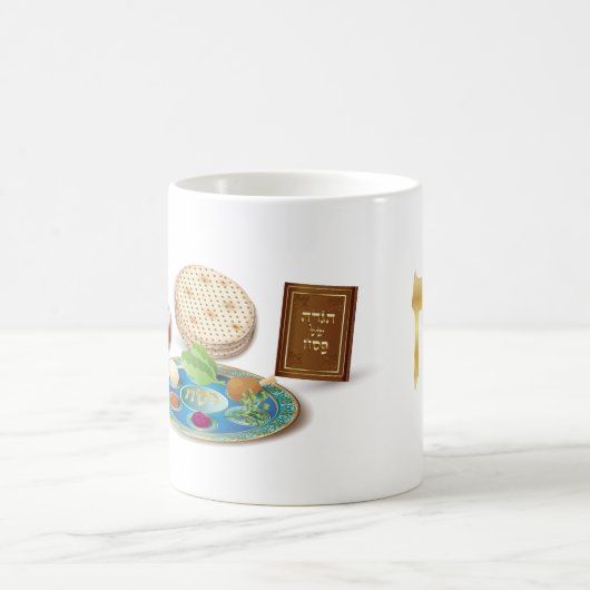 Happy Passover Holiday Pesach Seder Kaffeetasse (Mittel)