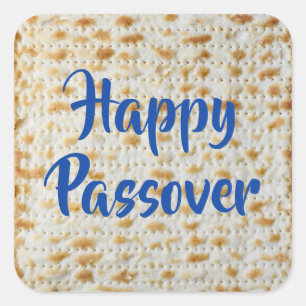Happy Passover Matzah Quadratischer Aufkleber