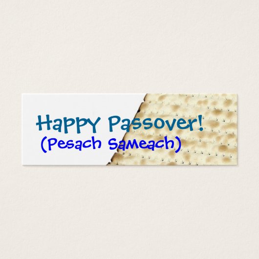Happy Passover Matzoh Gift Tag (Vorderseite)