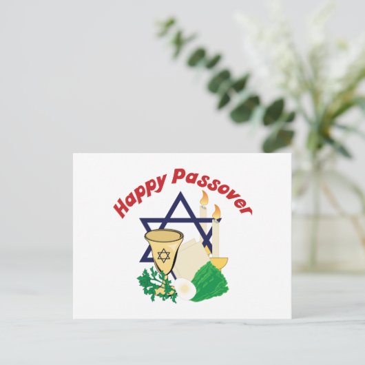 Happy Passover Postkarte (Stehend Vorderseite)