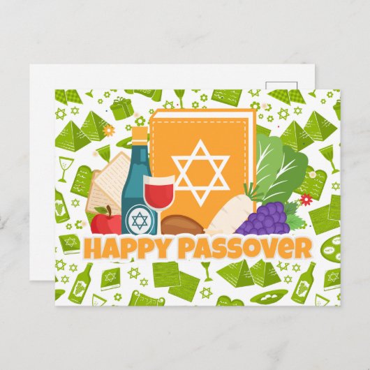 Happy Passover Postkarte (Vorne/Hinten)