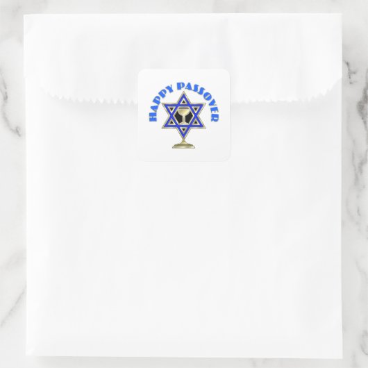 Happy Passover Quadratischer Aufkleber (Tasche)