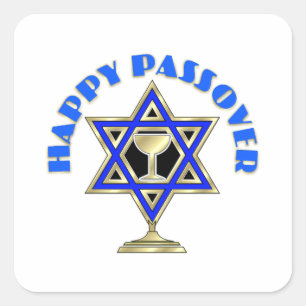 Happy Passover Quadratischer Aufkleber