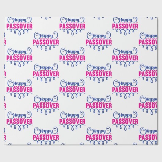Happy Passover Script Geschenkpapier (Flach)