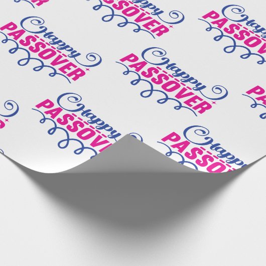Happy Passover Script Geschenkpapier (Ecke)