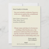 Happy Passover | Seder Pesach Einladung (Rückseite)