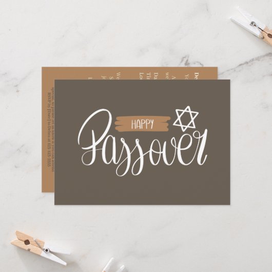 Happy Passover | Seder Pesach Feste Einladung (Vorderseite/Rückseite Beispiel)