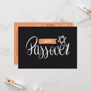 Happy Passover Seder Pesach Solid Classic Black Einladung