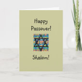 Happy Passover!-Shalom-Star of David Karte (Vorderseite)