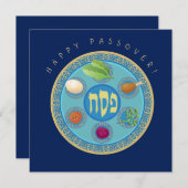 Happy Passover Spring Pesach Seder Feiertagskarte (Vorne/Hinten)