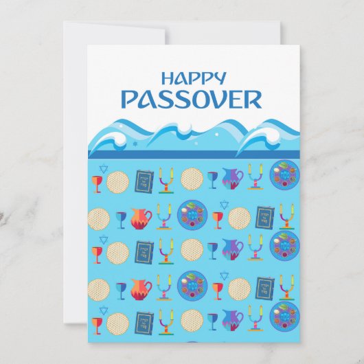 Happy Passover Spring Pesach Seder Feiertagskarte (Vorderseite)