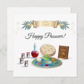 Happy Passover Spring Pesach Seder Feiertagskarte (Vorne/Hinten)