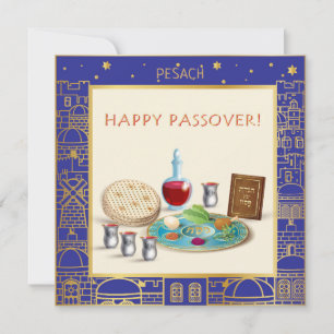 Happy Passover Spring Pesach Seder Feiertagskarte