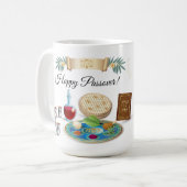 Happy Passover Spring Pesach Seder Kaffeetasse (Vorderseite Links)