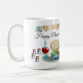 Happy Passover Spring Pesach Seder Kaffeetasse (Links)