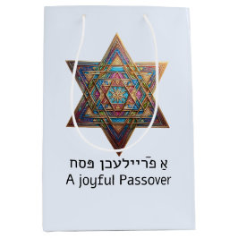 Happy Passover Star of David Mittlere Geschenktüte