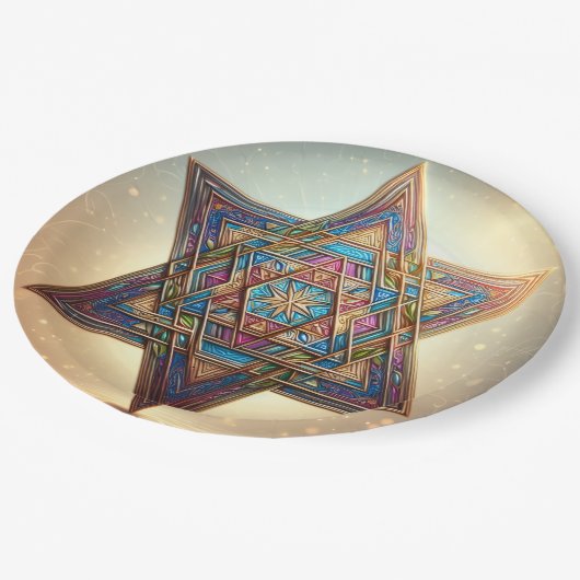 Happy Passover Star of David Pappteller (Schrägansicht)