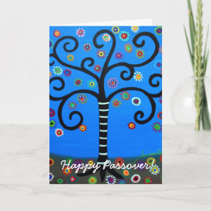 Happy Passover Tree of Life Karte