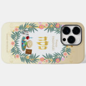 Happy Passover Vintager Blumenrahmen Case-Mate iPhone Hülle (Rückseite (Horizontal))
