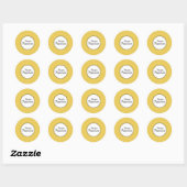 Happy Passover Yellow White Round Sticker (Blatt)