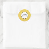 Happy Passover Yellow White Round Sticker (Tasche)
