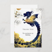 Happy Pastel Dragon Birthday Dankeskarte (Vorne/Hinten)