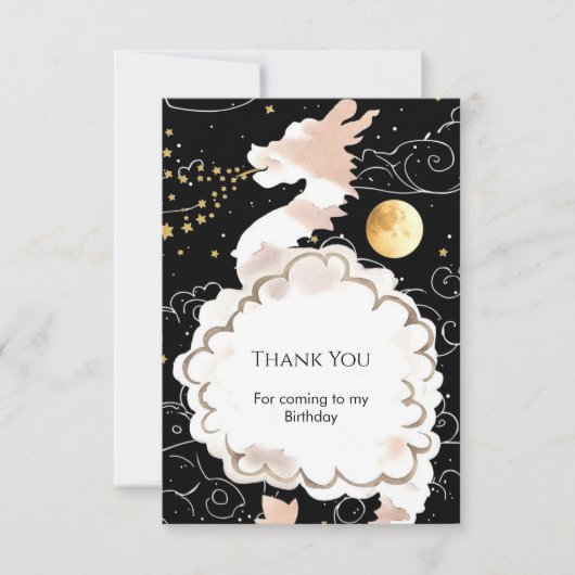 Happy Pastel Dragon Birthday Dankeskarte (Vorderseite)