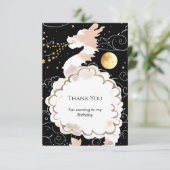 Happy Pastel Dragon Birthday Dankeskarte (Stehend Vorderseite)