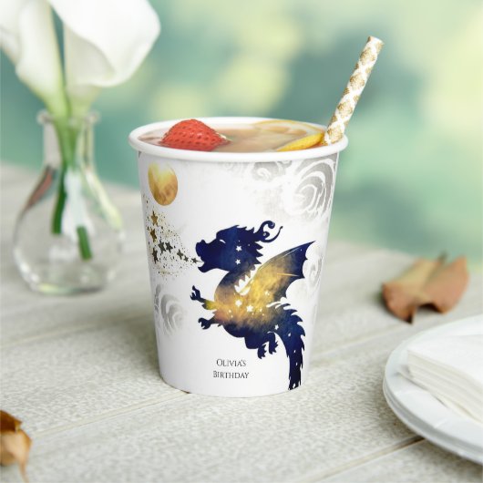 Happy Pastel Dragon Birthday Pappbecher (In Situ)