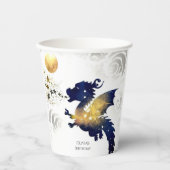 Happy Pastel Dragon Birthday Pappbecher (Vorderseite)