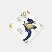 Happy Pastel Dragon Birthday Serviette (Ecke)