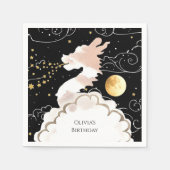 Happy Pastel Dragon Birthday Serviette (Vorderseite)