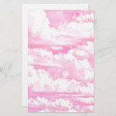 Happy Pastel Pink Clouds Briefpapier (Vorne/Hinten)