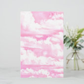 Happy Pastel Pink Clouds Briefpapier (Stehend Vorderseite)