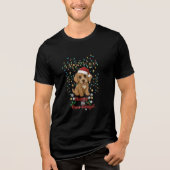 Happy Paw-lidays Christmas Cockapoo Design T-Shirt Tri-Blend Shirt (Vorderseite)
