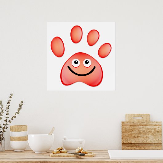 Happy Paw Poster (Küche)