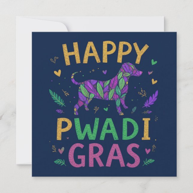 Happy pawdi Mardi gras (Vorderseite)