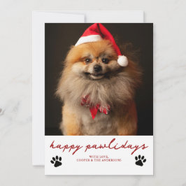 Happy Pawliday Pet Hund Foto Weihnachten
