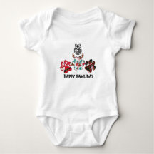 Happy Pawliday - Weihnachts-Urlaub Baby Bodysuit