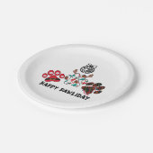 Happy Pawliday - Weihnachts-Weihnachtszeitung Plak Pappteller (Schrägansicht)