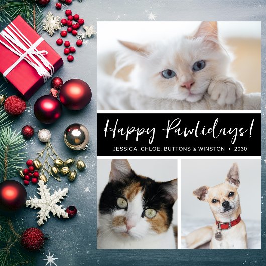 Happy Pawlidays 3 Foto Feiertagskarte